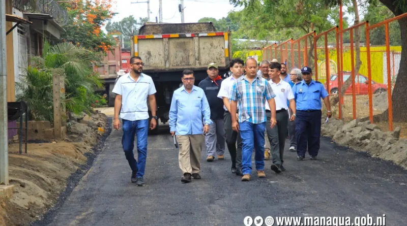 mejoramiento vial, via, alma, calle, construccion, autoridades, managua, nicaragua, barrio gerogino Andrade, alcaldia de managua,