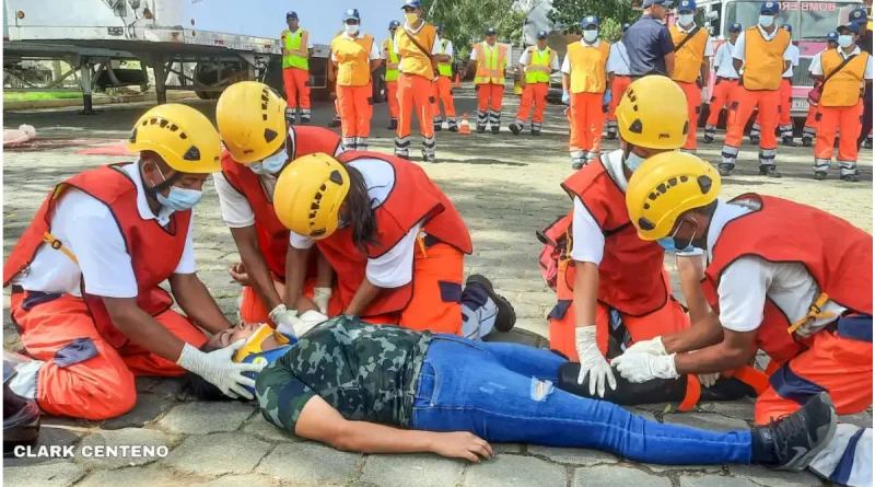 bomberos unidos, bomberos, ejercicios, demostrativos, atención hospitalaria, nicaragua