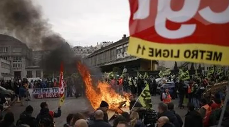 protestas, francia, macron, edad jubilacion, aeropuerto