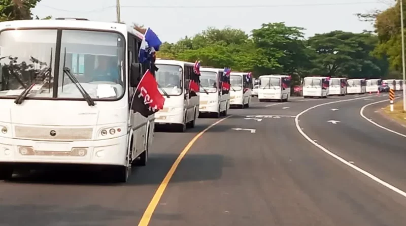 buses, transporte, nicaragua, ruso, rusia, comandante danile ortega, compañera rosario murillo, chinandega