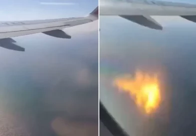 turbina de un avion eplota en pleno vuelo, mexico, accidentes,