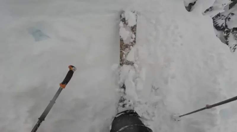 video, esquiador