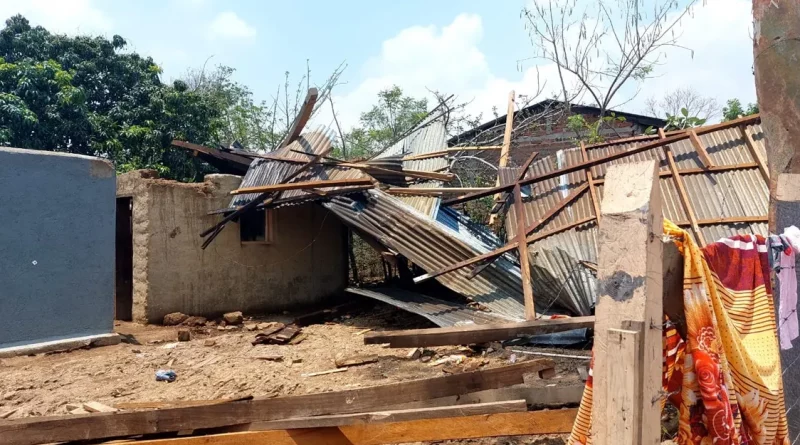 tornado, esteli, afectacion, comunidad, santa clara, casas, dañadas