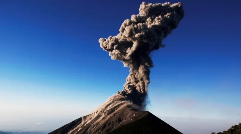 volcán, fuego, erupción, guatemala