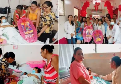 hospital santiago, jinotepe, dia de las madres, regalos, entrega de regalos, daniel ortega, madres de nicaragua,
