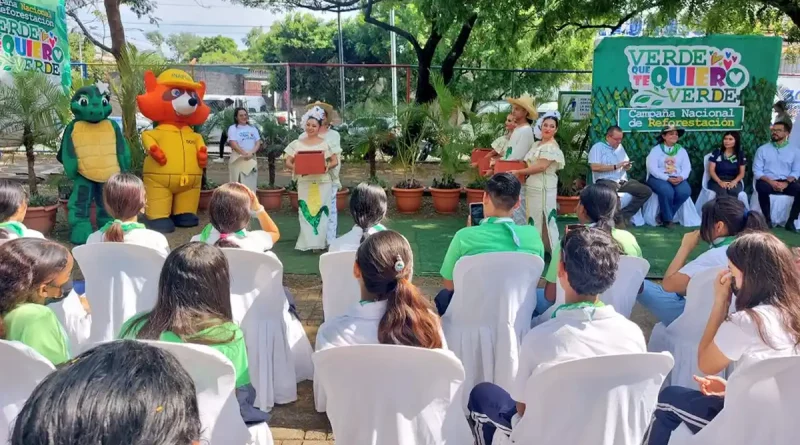 reforestacion, campaña verde, siembra de arboles, nicaragua, inafor,