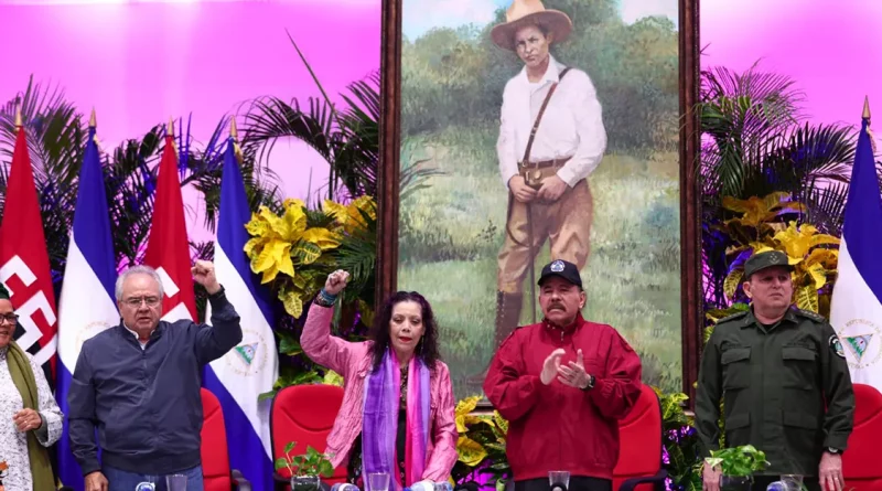 daniel ortega, rosario murillo, natalicio, augusto c sandino, mayo, nacimiento, general sandino, olof palme, discurso