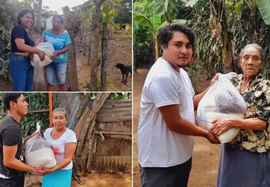 paquetes alimenticios, carazo, madres, heroes y martires, nicaragua, juventud sandinista, promotoria solidaria,