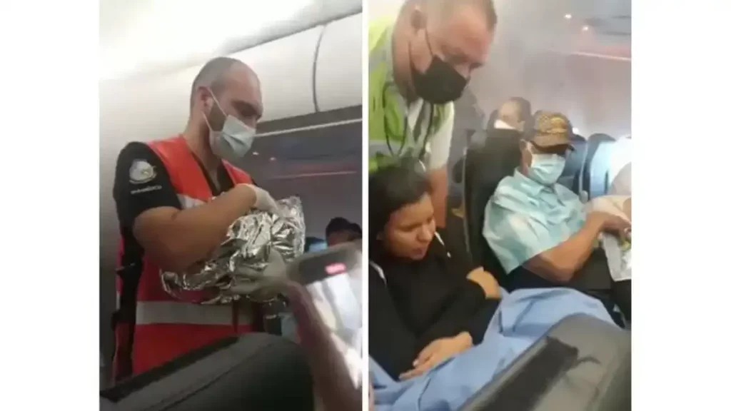 pasajeros, vuelo, pleno, ruta, Managua, Miami, increíble, nacimiento, bebé, durante, imprevisto, testigos, cubre, avión,