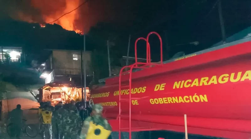 incendio, incendio agropecuario, ejército de nicaragua, jjnotepe, nicaragua
