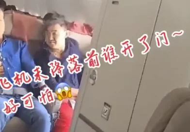 vuelo, avion, panico, emergencia, abrir, puerta, pasajero, corea del sur