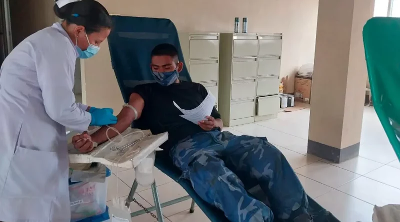 Donación de sangre, ejército de Nicaragua, donación de sangre, león, salud,