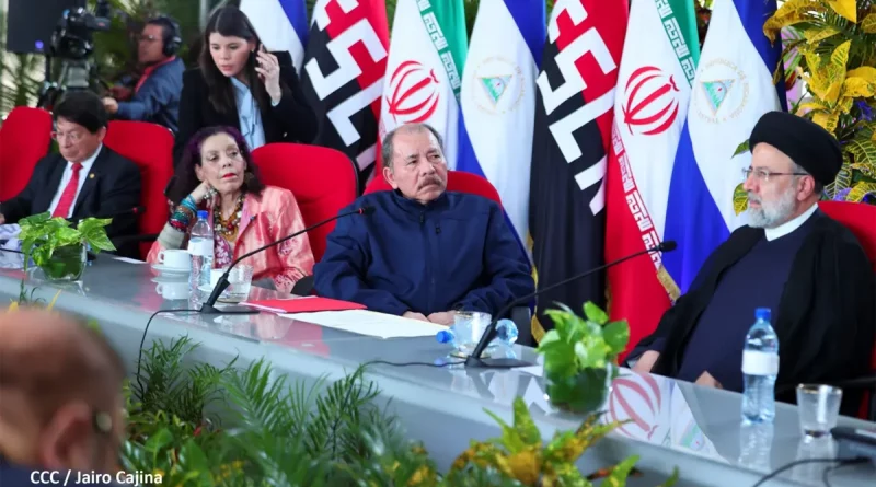 daniel ortega, rosario murillo, presidente de iran, iran, ebrahim raisi,