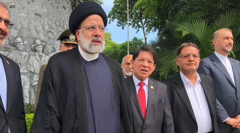 presidente de iran, iran, managua, nicaragua, Ebrahim Raisi, plaza, revolución, ofrenda, floral, entrega