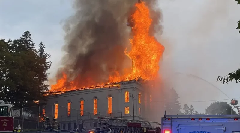 iglesia, video, internacional, incendio, Massachusetts. estados unidos