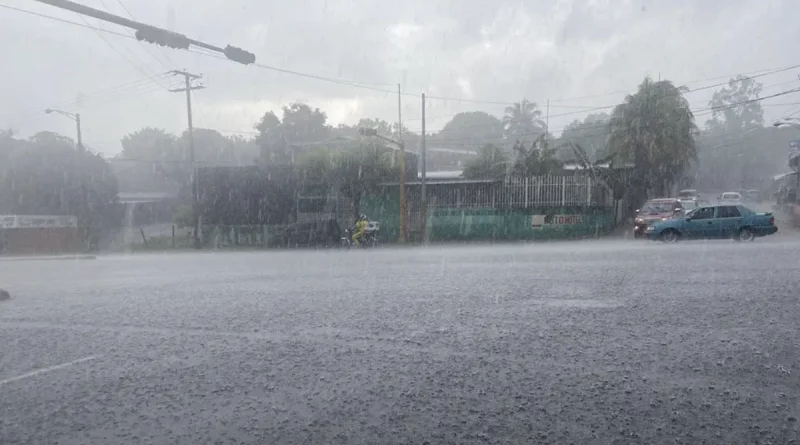 nicaragua, lluvia, inundaciones, tormentas eléctricas, onda tropical, lluvias por la tarde