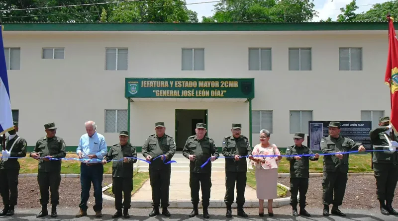 ejercito de nicaragua, inauguracion, edificio, 2 comando militar regional, chinandega