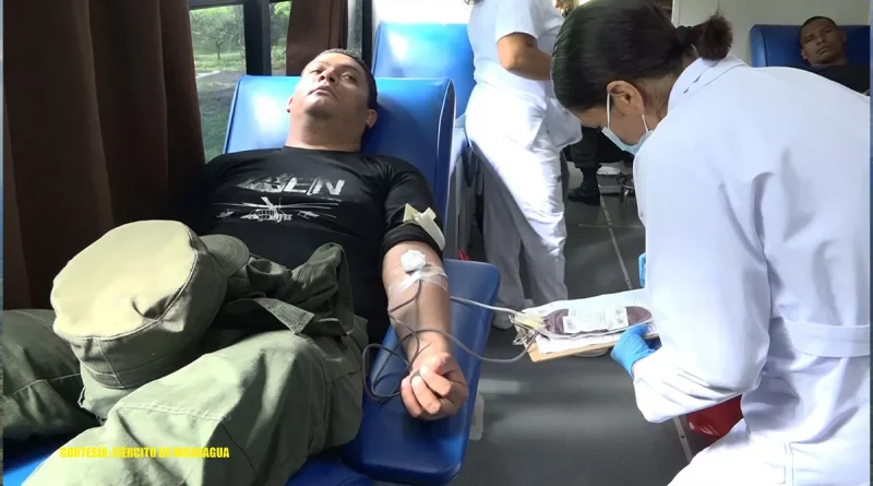 nicaragua, ejercito nacional, donacion de sangre, voluntaria