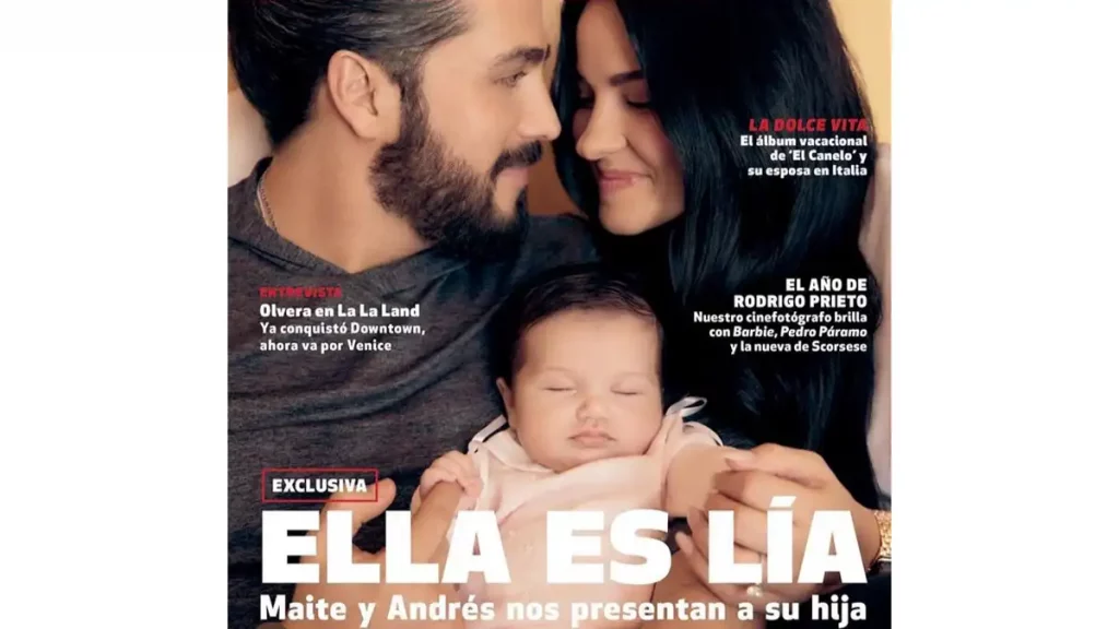 Maite, perroni, Andrés Tovar, presentan , rostro, hija, Lía, bebé, portada, revista, familia, revelan, redes,