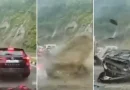 india, rocas, coches, pasajeros, muertos, video, accidente