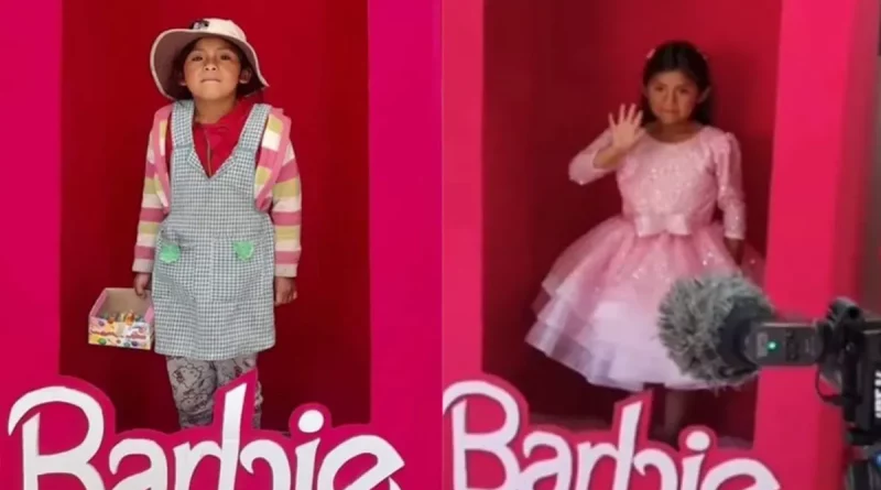 niña. barbie, bolivia, viral