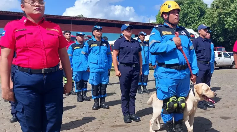 bomberos de nicaragua, rescate, tecnica canina, bomberos españoles,