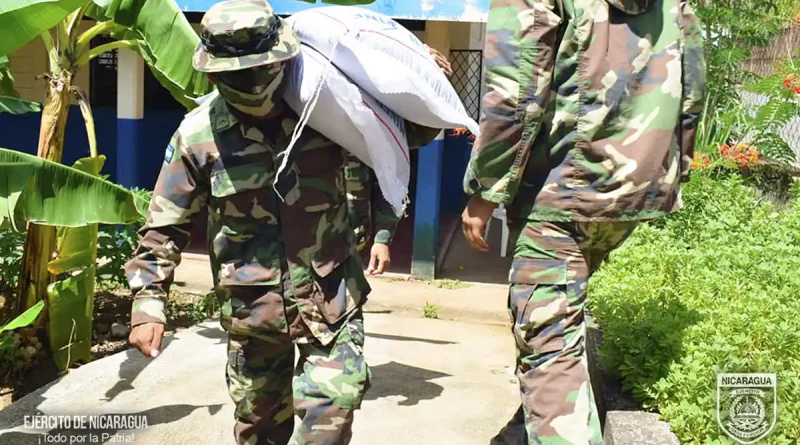 merienda escolar, juigalpa, chontales, nicaragua, ejercito de nicaragua, ministerio de educacion,