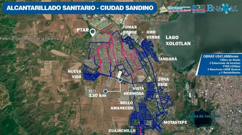 enacal, alcantarillado sanitario, ciudad sandino, managua, saneamiento,