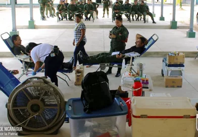 ejercito de nicaragua, donacion de sangre, banco nacional de sangre, nicaragua,
