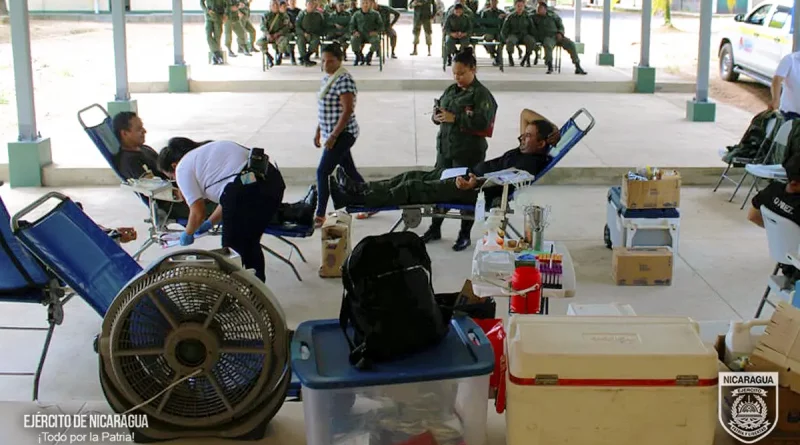 ejercito de nicaragua, donacion de sangre, banco nacional de sangre, nicaragua,