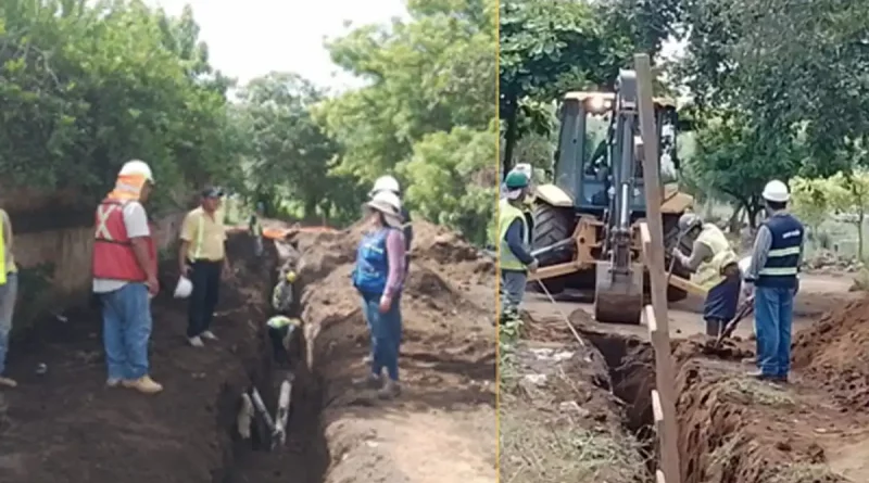 sistema, alcantarillado, sanitario, ENACAL, El Viejo, construcción, avanza, aguas residuales, tratamiento, obras, Chinandega,