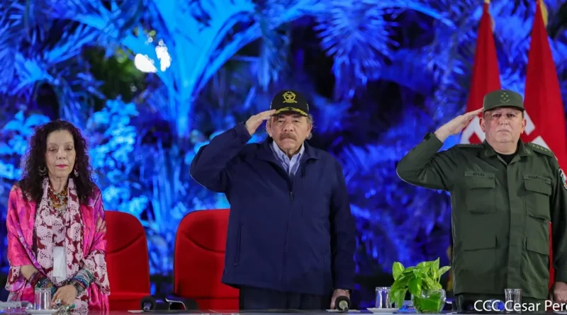 ejercito de nicaragua, comandante daniel ortega, rosario murillo, 44 aniversario ejercito nicaragua, dirscurso, julio cesar aviles castillo, fuerzas armadas nicaragua