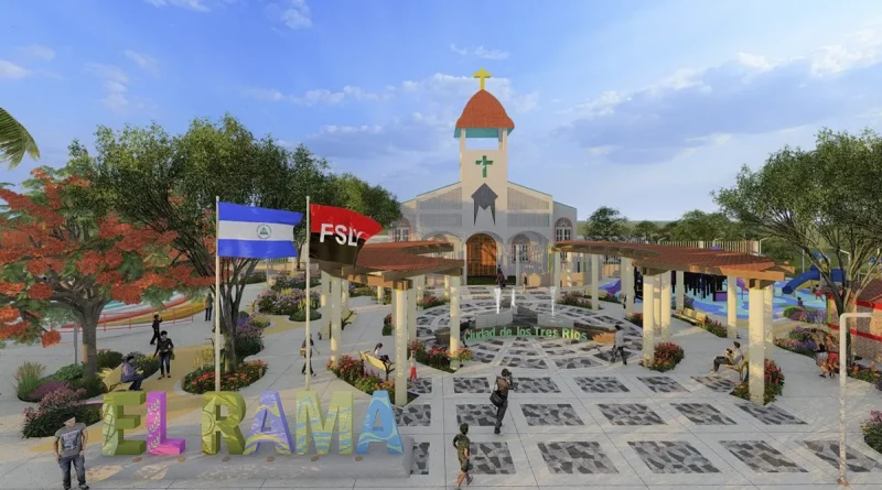 nicaragua, el rama, renovacion, parque central