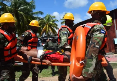 Puerto cabezas, Bilwi, ejercicio de preparación, simulacro, protección a la vida, multiamenazas, preparación, tercer ejercicio, rescatistas,