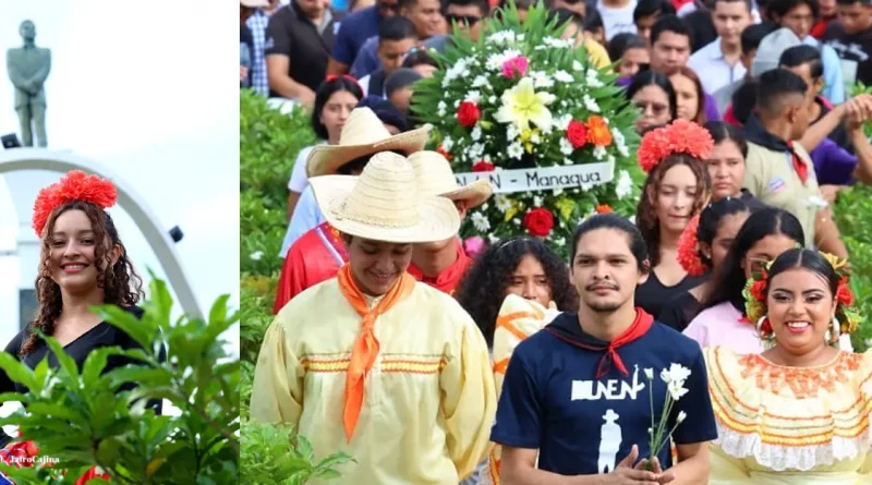 rigoberto lopez perez, nicaragua, conmemoracion, ofrenda floral, juventud sandinsita, 19 de julio, noticias, nicaragua