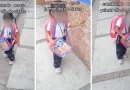 niña, pequeña, lucha contra el sueño, duerme, camino, rumbo, escuela, kinder, quedarse dormida, clases, viral, redes, tiktok,
