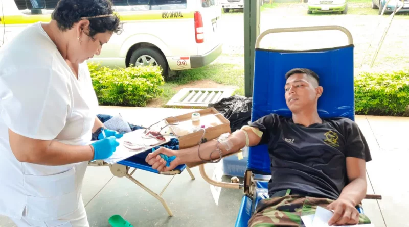 4 comando militar regional, ejercito de nicaragua, donacion de sangre, ejercito