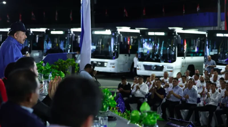 buses chinos, nicaragua, daniel ortega, rosario murillo, entrega de buses, 250 buses chinos