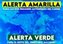 alerta amarilla, alerta verde, costa caribe, sinapred, nicaragua, lluvias, ineter, depresion tropical,