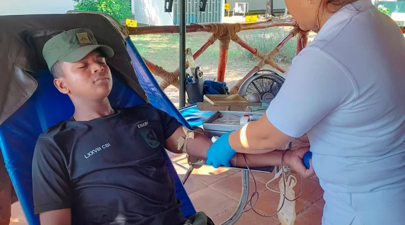 ejercito de nicaragua, donacion de sangre, banco de sangre, nicaragua, ejercito