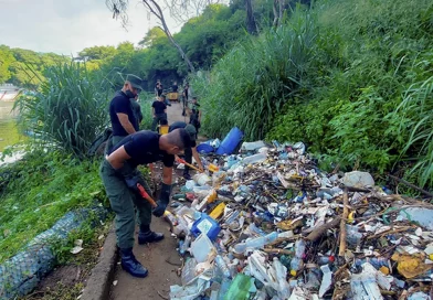ejercito de nicaragua, jornada, ecologica, laguna de tiscapa, managua