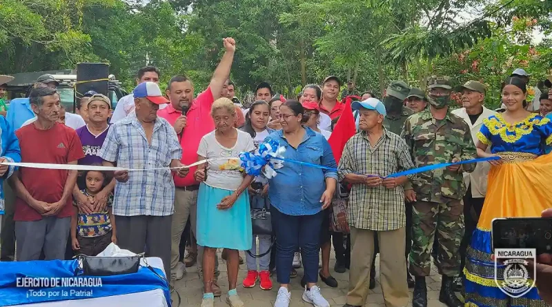 cuerpo de ingenieros, ejercito de nicaragua, inauguracion de calles adoquinadas, nicaragua