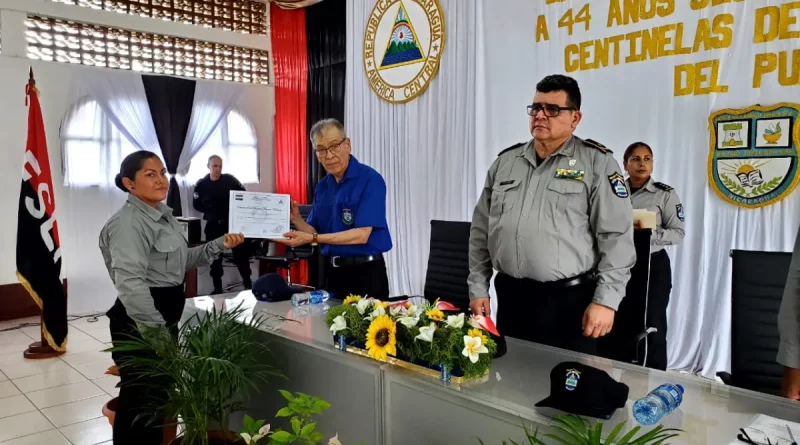 entrega de diplomas, sistema penitenciario, curso de induccion personal, nicaragua