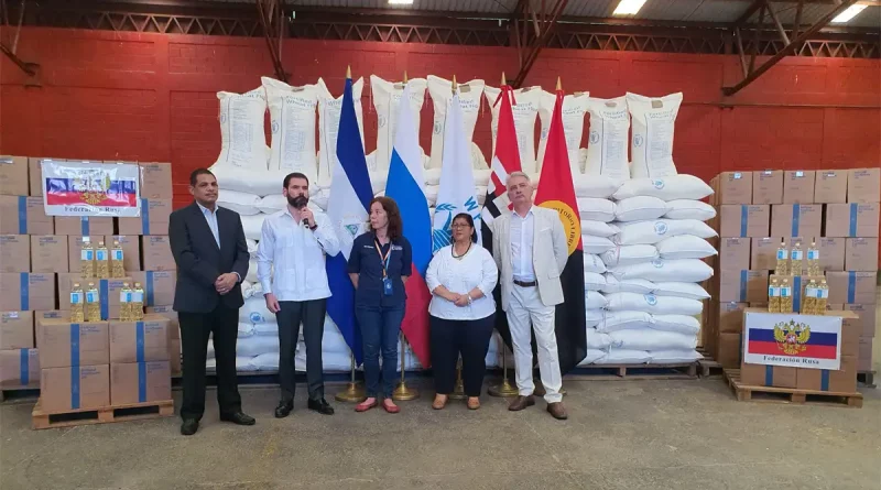 rusia, nicaragua, merienda escolar, mined, donacion de harina, aceite de girasol,