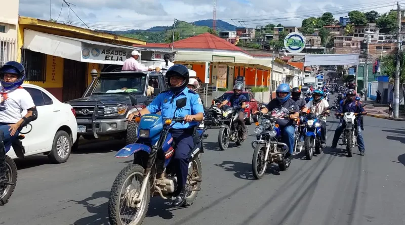 caravana, motorizados, Matagalpa, transito, Policia, promover, concientizar, seguridad vial,