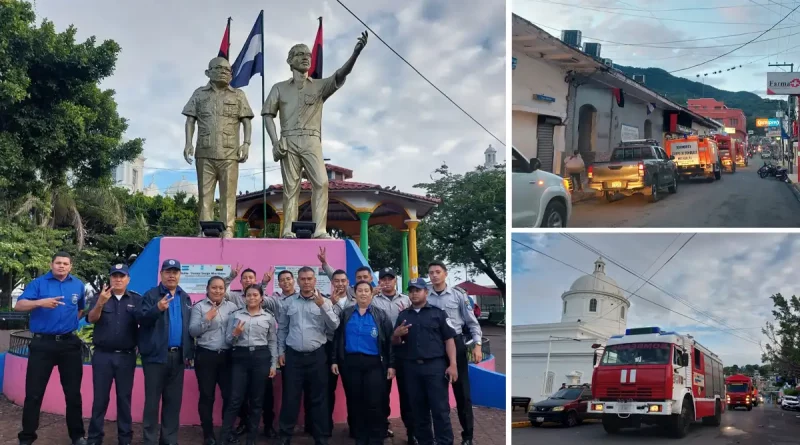 ministerio de Gobernación, 44 años, servicio, Matagalpa, celebra, actividades, bomberos, diana, desfile,