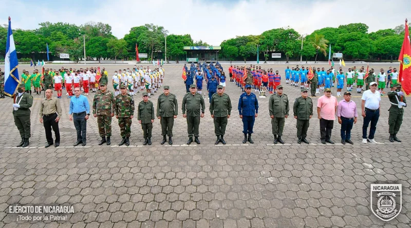 ejercito de nicaragua, clausura de ceremonia, futbol, campeonato de futbol, nicaragua, managua,