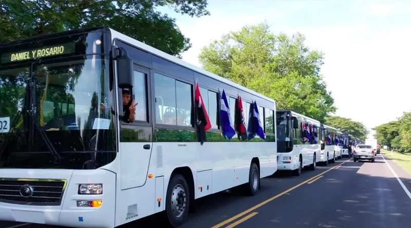 Buses, China, nicaragua, puerto Corinto, transporte público,