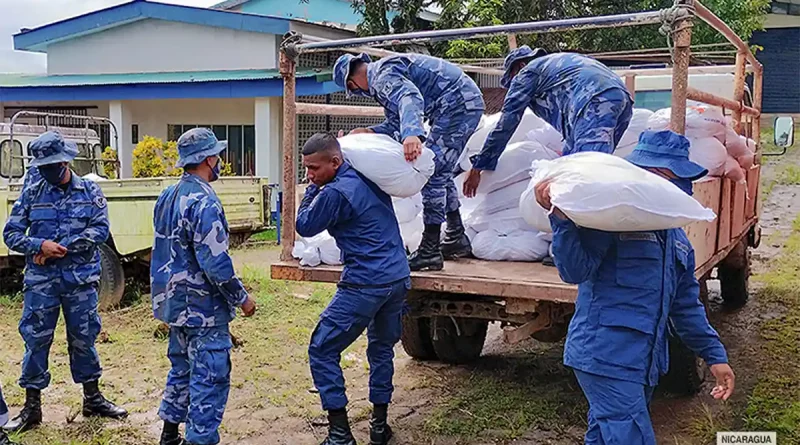 ejercito de nicaragua, nicaragua, paquetes alimenticios, bluefields, mined, alimentos,