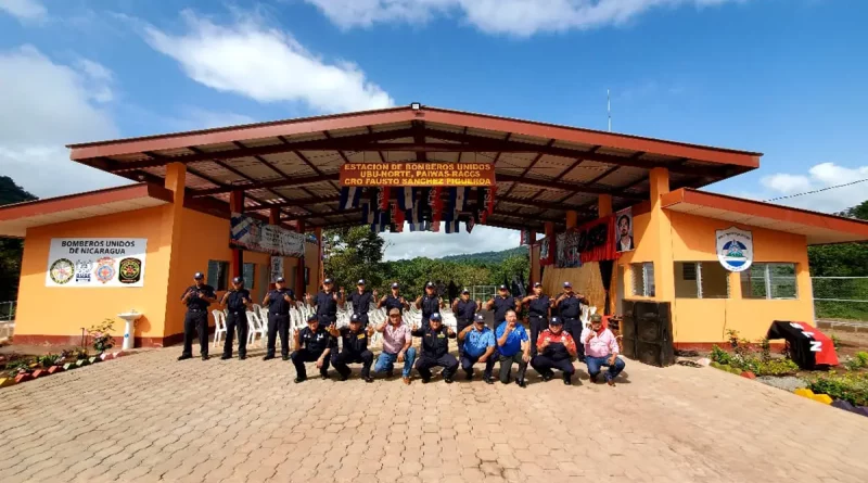 nicaragua, estacion de bombero, bomberos unidos, paiwas, caribe sur,